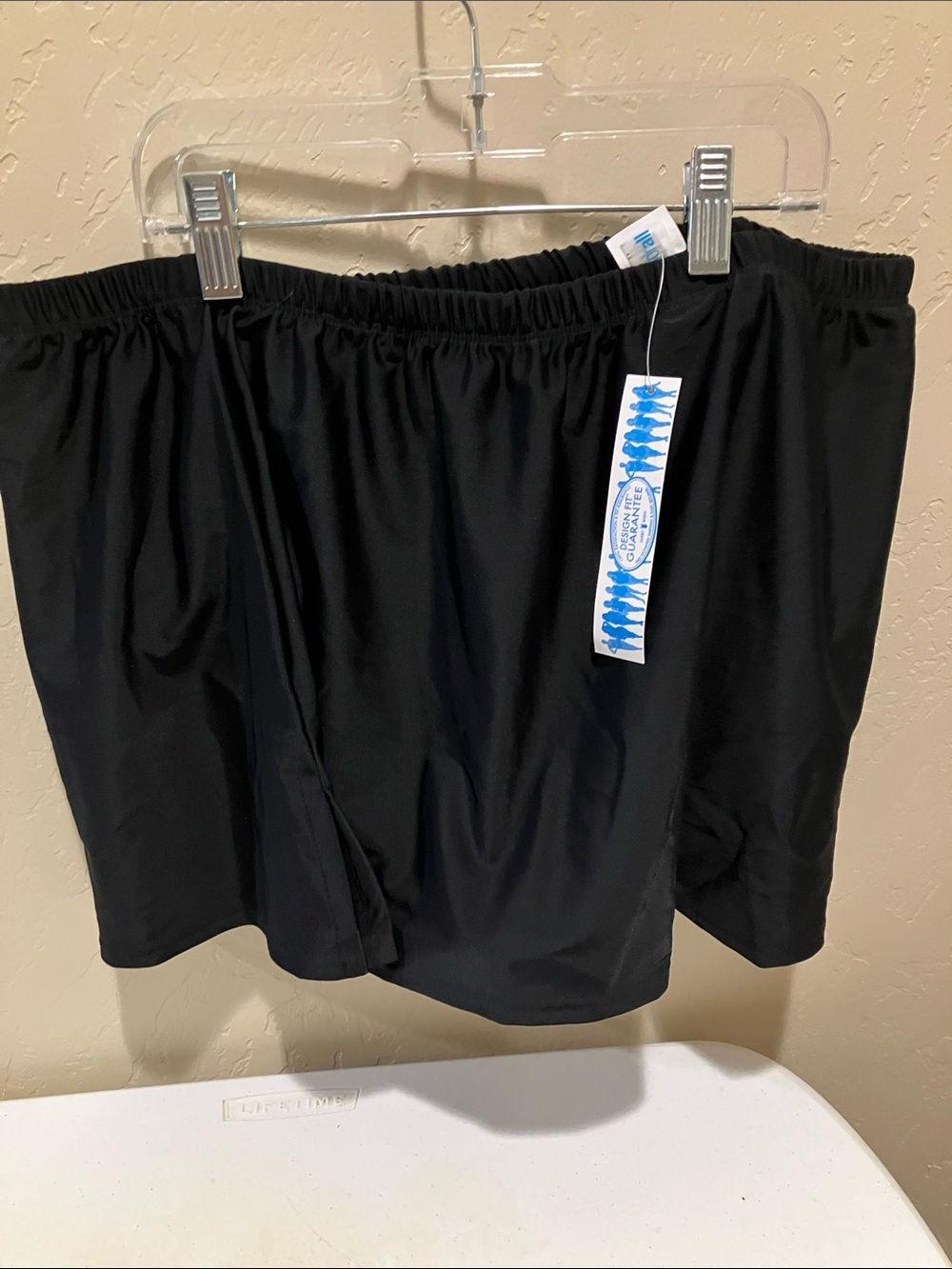NWT  Swimsuits For All Black Swim Skirt 18W w/ Attached Panty w/ Sanity Guard